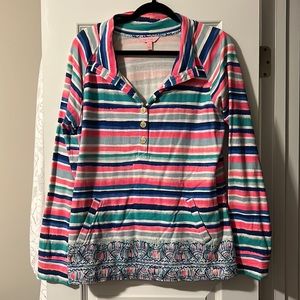 Lilly Pulitzer Captain Button Popover. EUC. Size Large